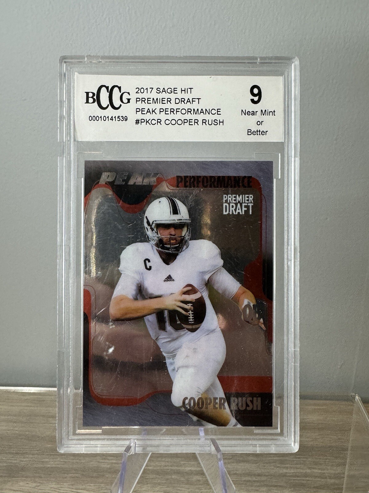 2017 Sage Hit Cooper Rush Premier Draft Peak Performance Rookie BCCG 9 Cowboys