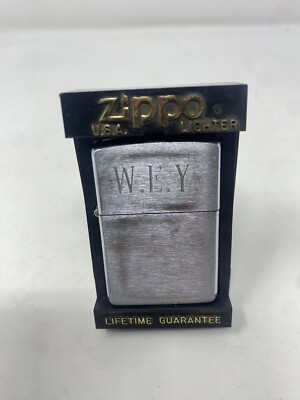 Vintage Zippo 1994 Lighter Engraved W.E.Y. In Box
