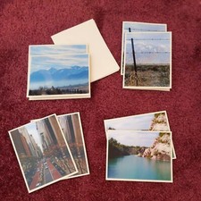 Lot of 8 BLANK 4 1/4 x 5 1/2 actual photo GREETING CARDS w envelopes 2 of each