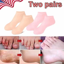 2 Pair Moisturizing Foot Mask Exfoliating Silicone Socks Beach Protective Socks