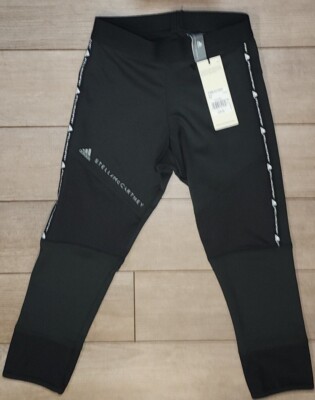 RARE New Adidas x Stella McCartney Womens 2XS XXS Yoga Leggings 3/4 Black CG0891