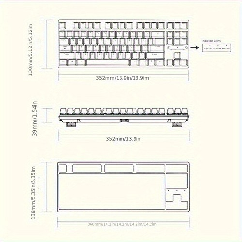 Dareu A87 87 Keys Compact Layout Mechanical Gaming Keyboard, Cherry MX Switch - Picture 3 of 11