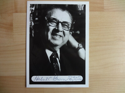 Herbert C. Brown   Nobelpreis Chemie   1979 handsignierte Unterschrift auf Foto.