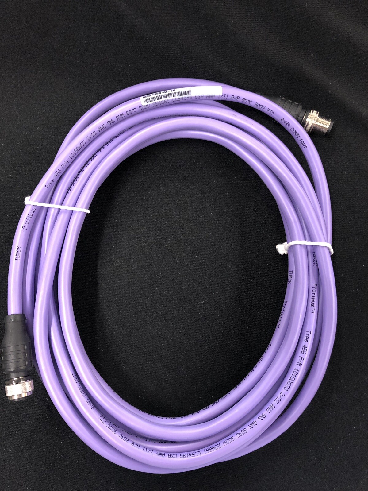 Turck RSSW RKSW 456-5M W 456-5M Profibus Cable ID# U0395-1