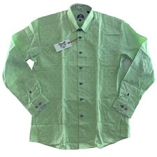 Bogosse BG Gary 82 Mens Size 4 L Shirt Long Sleeve Green Button Up Dress Casual 