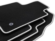 Veloursmatten für Mercedes SLK R170 1996-2004 Cabrio 2-tlg Schwarz/Silber CARLUX Veloursmatten für Mercedes SLK R170 1996-2004 Cabrio 2-tlg Schwarz/Silber CARLUX