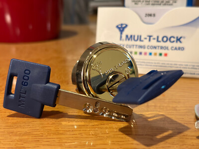 NEW  MUL-T-LOCK Mortise cyl., MTL 600 high security, 2 keys and control card
