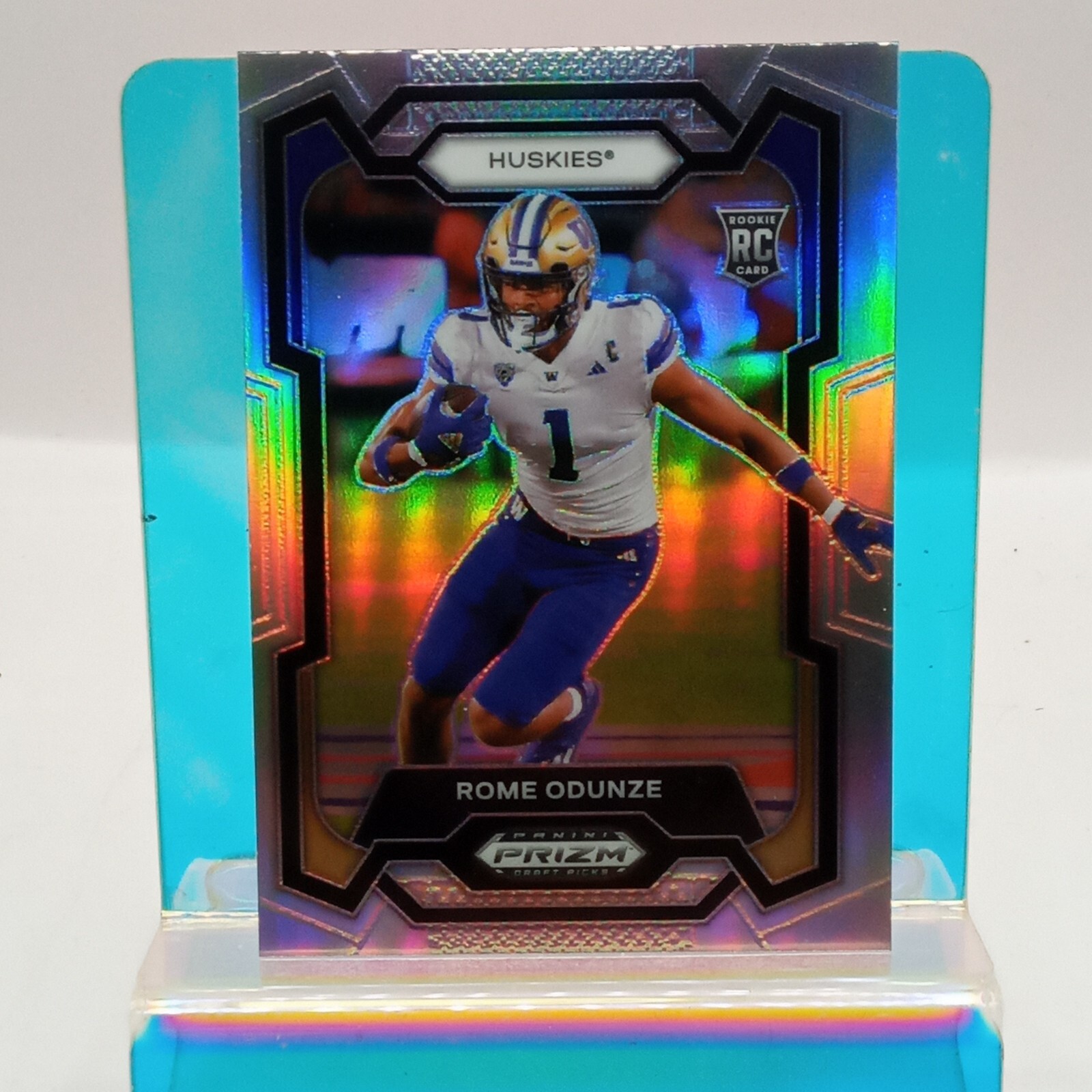 2024 Panini Prizm Draft Picks Rome Odunze #111 Silver Holo Prizm Rookie RC