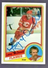 *LANNY MCDONALD*  1984-85 Topps #26 Hand-Signed Auto   CALGARY FLAMES