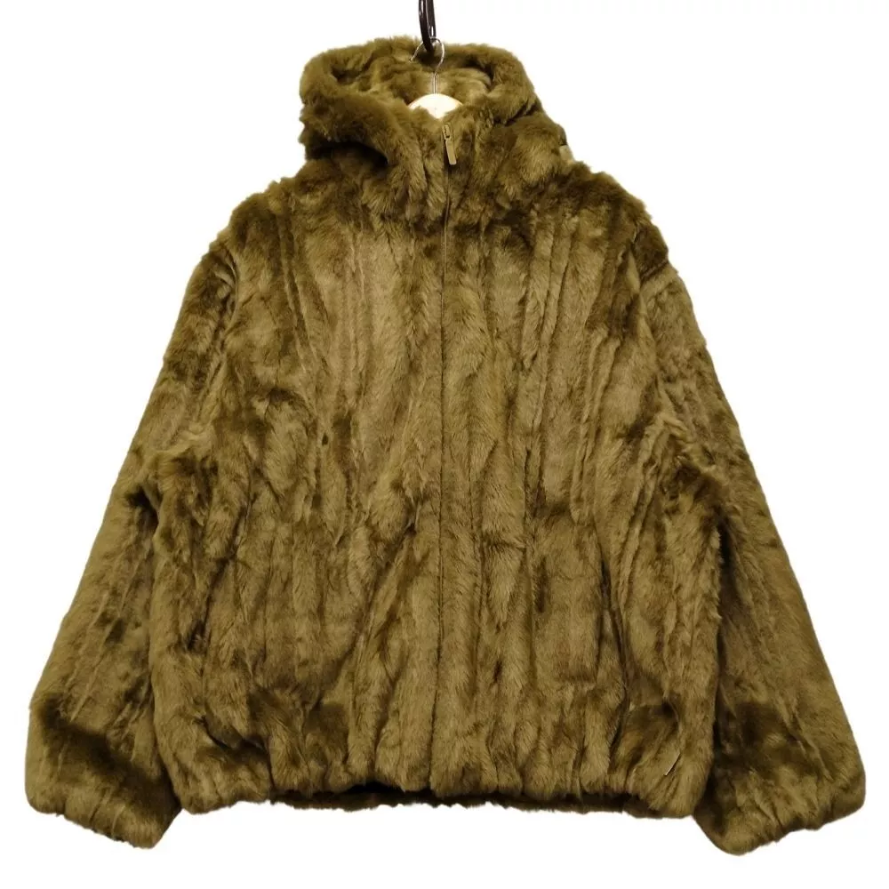 Veste parka à capuche fourrure verte Supreme 24AW taille XL survêtement