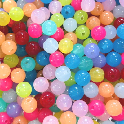 8,10mm Rund Kugel Acryl Gelee Perlen Farbwahl, Größen