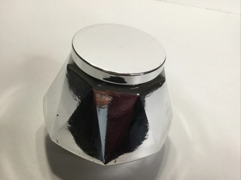 Clean Empty Candle Jar Paper White Silver Christmas Holidays Silver Star Hexagon - Image 2 of 4