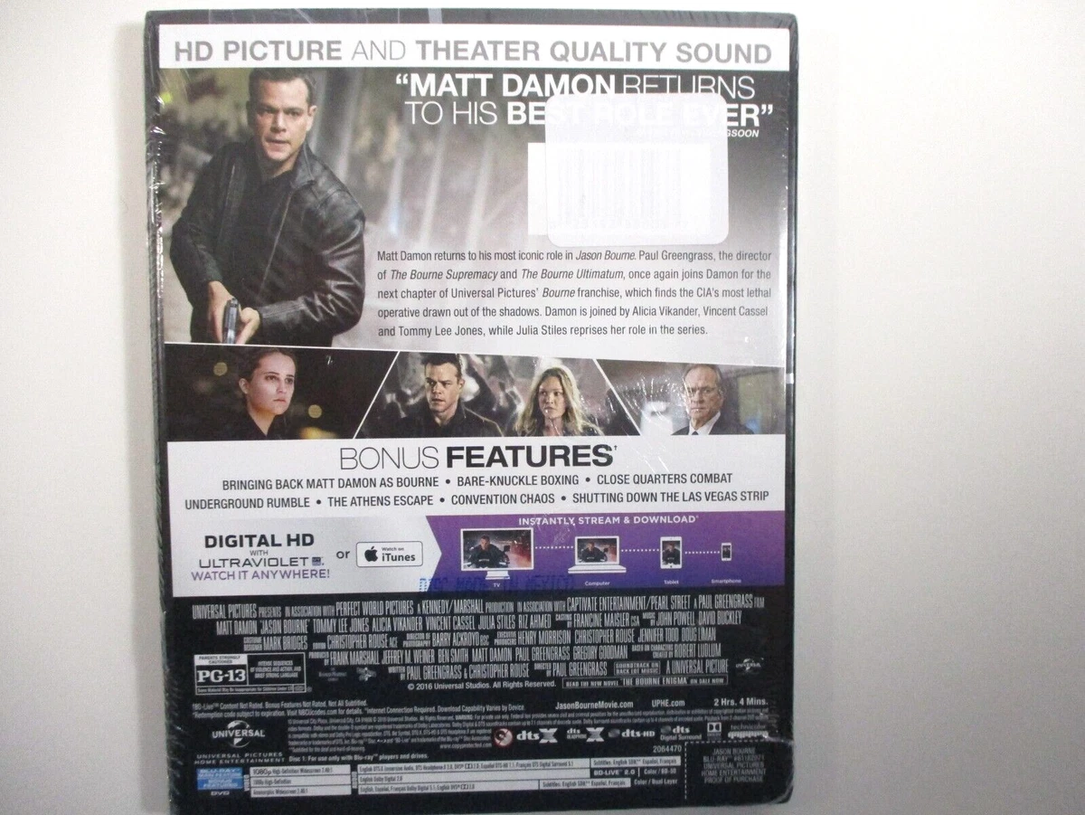 Jason Bourne Blu-Ray DVD Digibook Brand New Exclusive Deluxe.