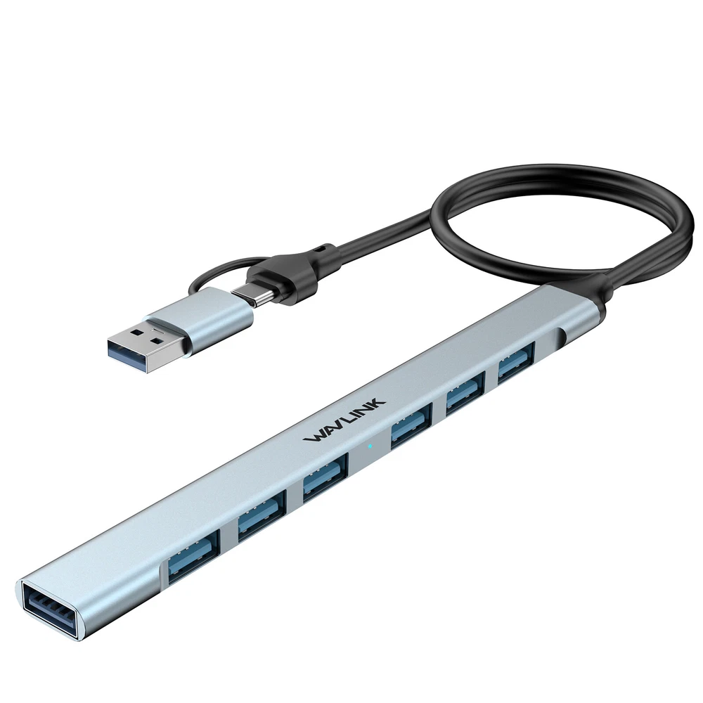 WAVLINK PC USB Hub USB-C Hub 5Gbps USB3.0 USB Splitter for iMac/iPad Pro/Laptop