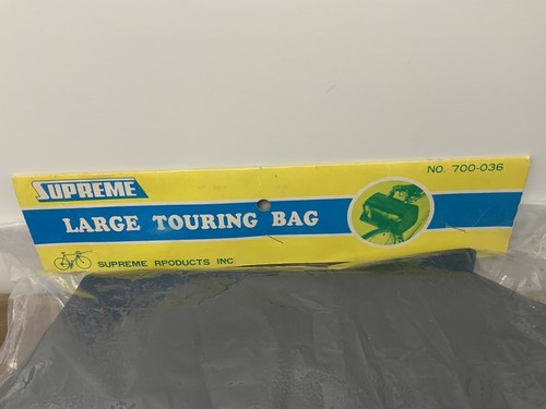 Vintage Supreme Large Cycling Touring Bag Black Made In Japan Bike New (Other) - Picture 5 of 17