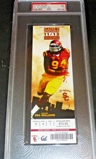 2014 USC TROJANS VS CAL BEARS FOOTBALL TICKET LEONARD WILLIAMS JARED GOFF PSA 9