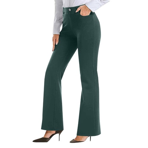 Women Office Pants Business Casual Work Pants with Pocket Pull On Regular Slacks - Picture 51 of 51
