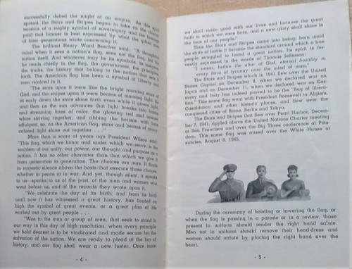 How to Respect and Display Our Flag by the U.S. Marine Corps 1950's illustrated - Picture 5 of 12