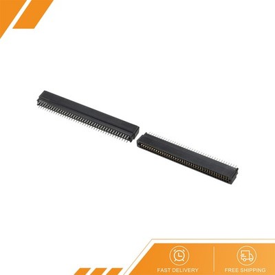 2 x Card Edge Connector Black Socket Straight Connection 80Pins 2.54mm Pitch