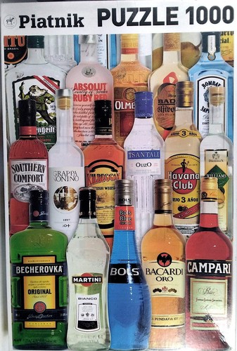 Spirits World Absolut Bacardi Becherovka Campari Kilbeggan 1000pc 26X18 Puzzle