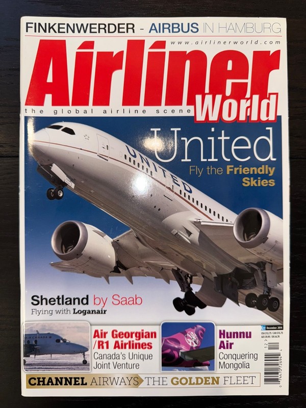 Airliner World magazine – United Fly the Friendly Skies – December 2014