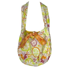 Claire's Sunkist Themed Canvas Shoulder Satchel Boho Bag Medium