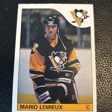 1985-86 O-PEE-CHEE MARIO LEMIEUX ROOKIE CARD #9 PITTSBURGH HOF NHL HOCKEY