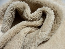 Sheepskin shearling leather hide Tan Short Thick Curly Plush Hair w/Bomber back