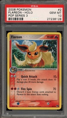 Pokemon Flareon POP Series 3 Holo Rare #2 PSA 10 Gem Mint | eBay