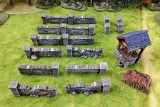Painted Walls Well Set 28mm Town Terrain Somerset Warhammer D D Bolt Action