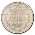 1927-M Mexico Silver 20 Centavos Au