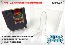 3 Cartridge Protectors for Nintendo NES Cart Game Clear Display Case