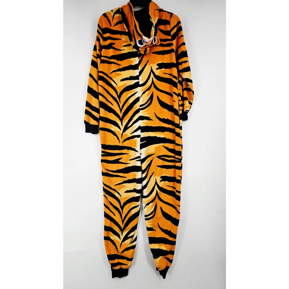 Nick & Nora 海贼王睡衣老虎连帽羊毛服装克莱姆森女式 M 3708 — 第 2/4 张图片