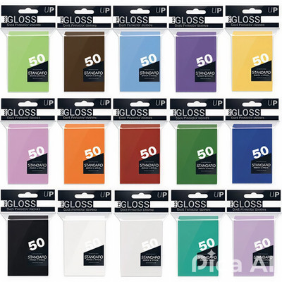 Ultra PRO 50 Standard Sleeves GLOSS FARBEN Pokemon Magic One Piece Karten Hüllen