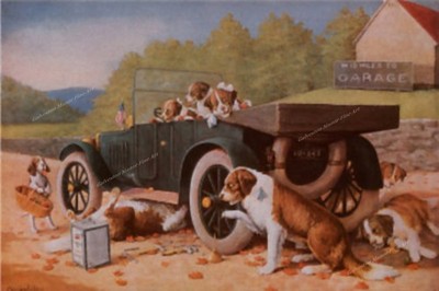 Ten Miles to a Garage  by Cassius Coolidge - giclee print