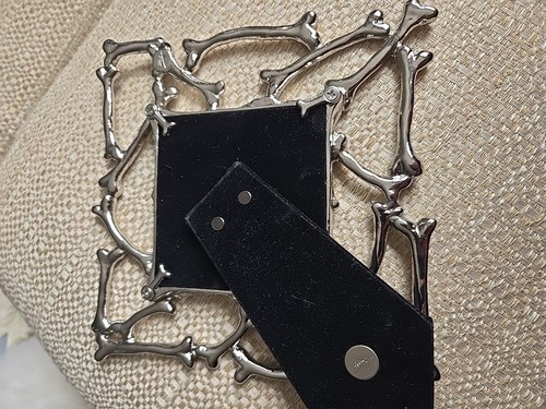 Michael Aram Silver Dog Bone Picture Frame For 3x3 Photo 6” Square - Picture 3 of 4