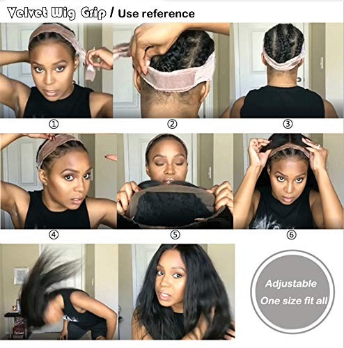 Wig Grip Headband for Women Adjustable Velvet Bands Non Slip Black - Picture 7 of 7