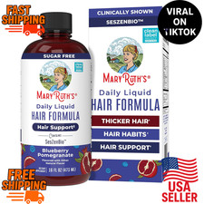 MaryRuth's Daily Liquid Hair Formula 16oz Biotin C SesZenBio Thicker Hair