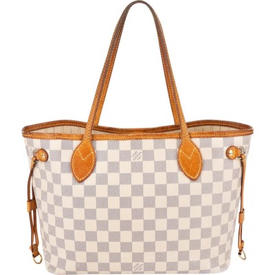 Louis Vuitton Monogram Damier Azur Canvas Neverfull PM Handbag Tasche