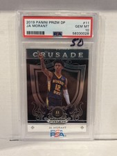 2019-20 Panini Prizm Draft Picks Crusade Ja Morant #11 (RC) PSA 10 Basketball