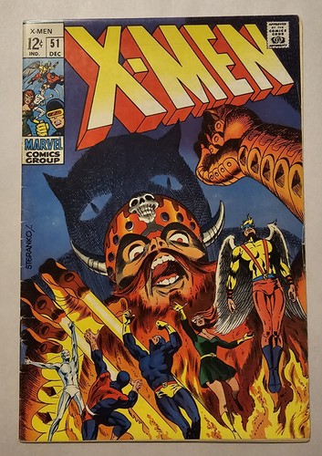 X-Men #51 prima apparizione Erik il Rosso - Marvel 1968 mylar imballato/imbarcato