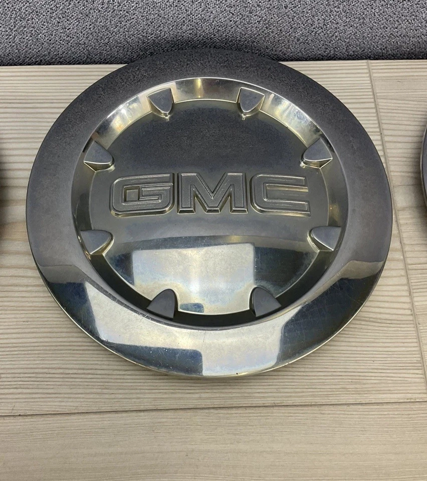 ⭐️Juego de 4 tapacubos centrales cromados GMC Sierra 1500 Denali Yukon XL 2007-2013 Foto 3 de 4