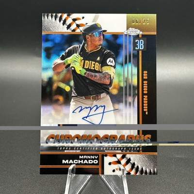 2026 Topps Chrome Manny Machado Chromographs Orange Auto /25 San Diego Padres