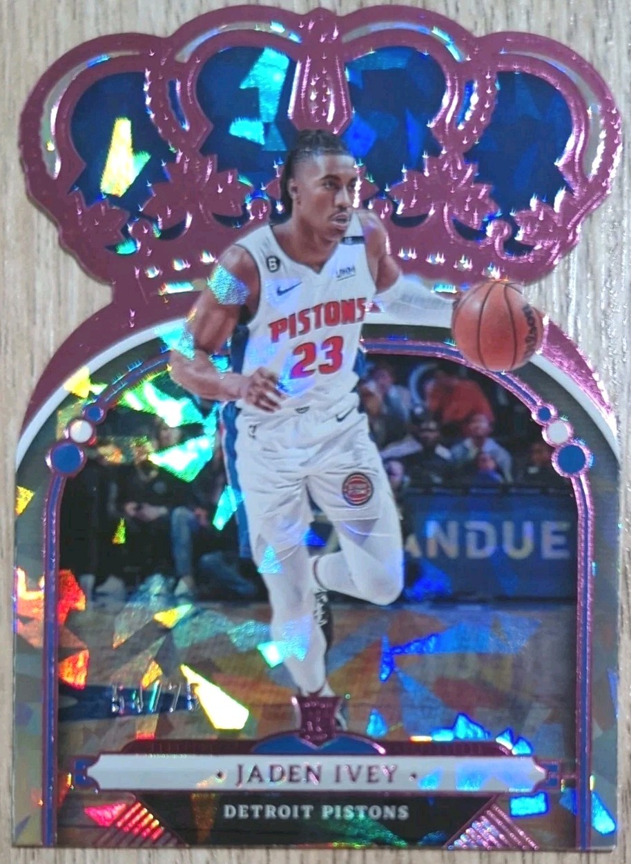 2022-23 Panini Crown Royale - Jaden Ivey #24 Pink Crystal /75 (RC)
