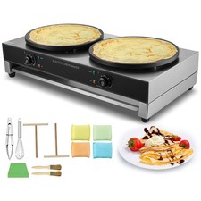 16-Inch Electric Crepe Maker Commercial Crepe Machine 3400W Double Head