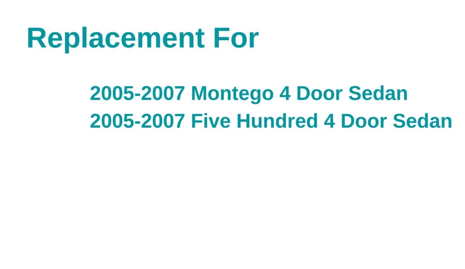 Driver/Left Rear Door Window Glass For 05-07 Mercury Montego/ Ford Five Hundred Foto 3 de 4