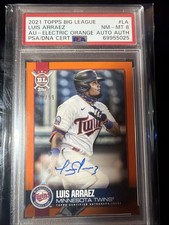 2021 Topps Big League Luis Arraez #BLA-LA Electric Orange /99 PSA 8 Auto Auth