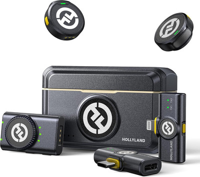 Hollyland Lark M2 Wireless Lavalier Mikrofon (2TX+3RX) Für Kamera, Iphone, Andro