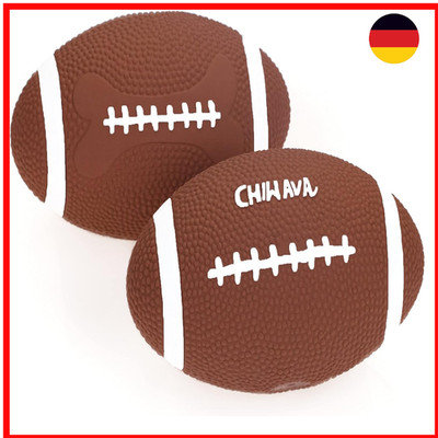 2 Stück 6 Zoll Quietschen Latex Hundespielzeug Ball Fußball Rugbys Holen