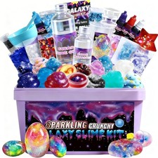 Mini Galaxy Slime Kit for Kids Ages 6 12, DIY Space Slime Set, Fun Cosmic Cra...